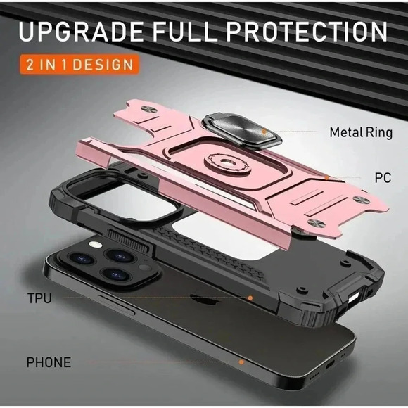 Skycase Compatible for iPhone 13 Pro Max 6.7’’ Dual Layer Case W/Ring Kickstand - Picture 7 of 8